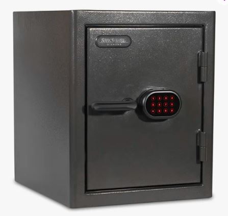 Diamond Fire/Waterproof Home & Office Safe with Electronic Lock - Dark Grey Hammertone